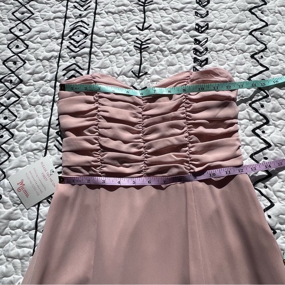 Show Me Your MuMu NWT Strapless Maxi Bonbon Dusty Blush Pink Size Small Dress - Picture 6 of 7